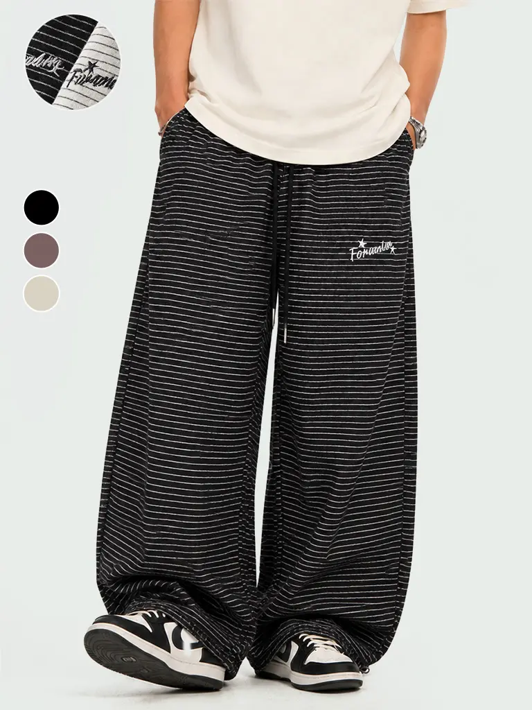 TELLFUN Men's Baggy Sweatpants - Unisex Fit, Comfortable Everyday Bottom, Elegant Trouser, Available in Black, Red, Gray