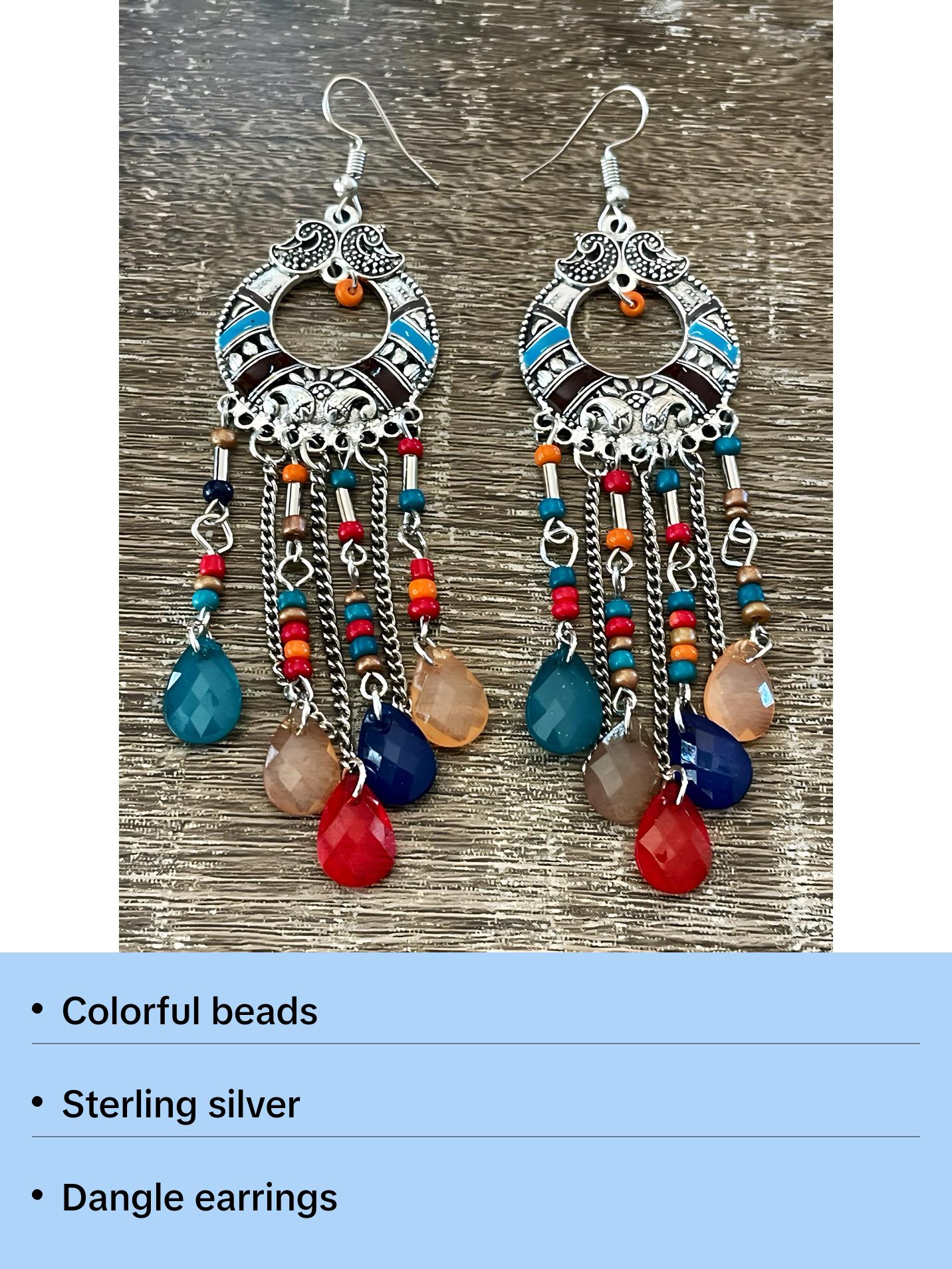 Multi-Color Beads Fashion Earrings