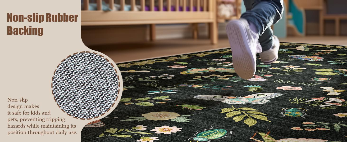 palohom Machine Washable Rugs for Living Room Non Slip Low Pile Soft Carpet Rug for Bedroom Non Shedding Lightweight Faux Wool Area Rug for Entryway Dining Room Under Table Rug Runners for Hallway Kitchen Nrsery Stain Resistant Easy Care Indoor Home Decor