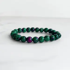 Ruby Zoisite Bracelet | Anxiety Relief + Empathy + New Beginnings + Creativity