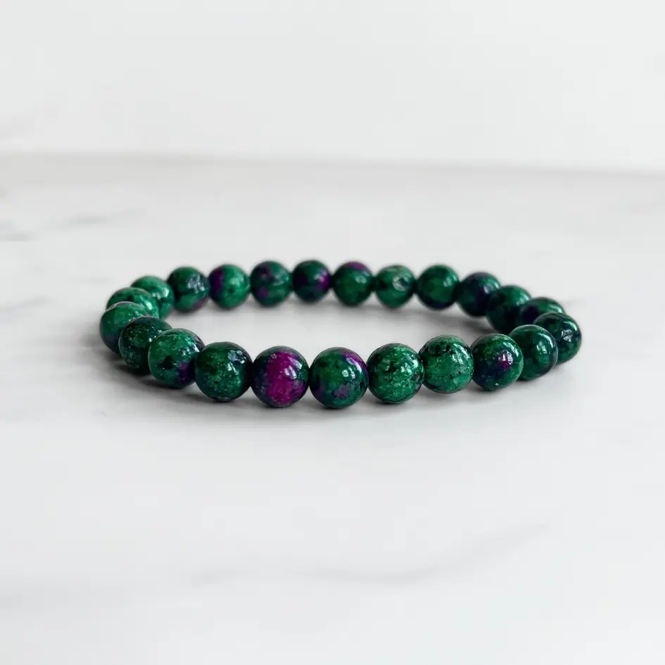 Ruby Zoisite Bracelet | Anxiety Relief + Empathy + New Beginnings + Creativity