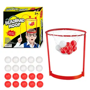 Headband Catch Ball Game Toy Set, 1 Box Portable Headband Adjustable Two-person Interactive Indoor and Outdoor Fun Activities for Children and Adults