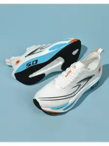 Unisex Lightweight Racing 5.0 Logo Running Shoes, Running Sneakers, Competitive Style, Lightweight Breathable Material + Cushion Platform Sole + Color-Block Color, Multi-Scene Competitive, Ideal for Professional Racing & Daily Wear