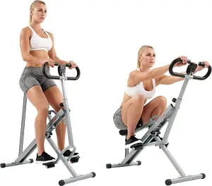 Row-N-Ride Squat Assist Trainer for Glutes & Legs Workout with Adjustable Resistance, Optional Full Motion & Smart Connected Fitness App