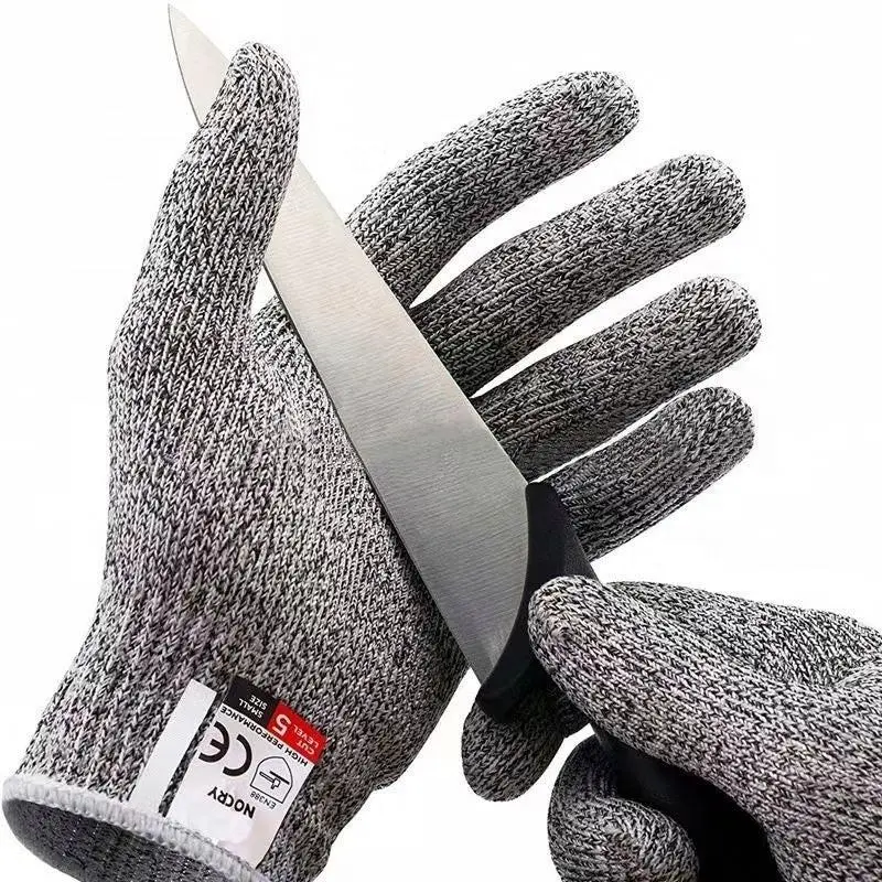 6 Pairs Cut Resistant Safety Gloves Level 5 EN388 Kitchen Work Protection