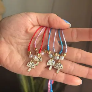 Mushroom necklaces . Adjustable corsa