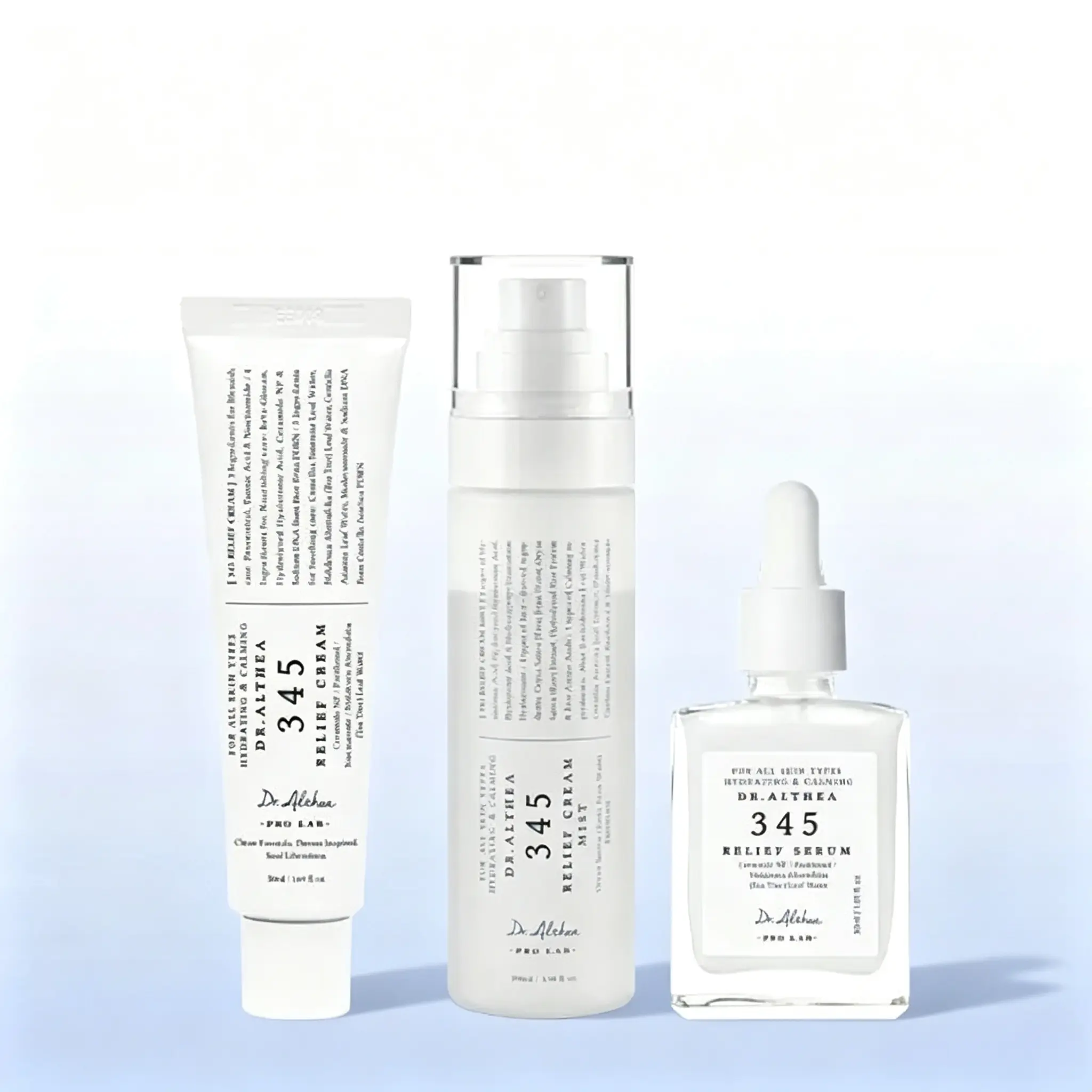 New Dr.Althea 345 Relief Duo | Calming Moisturizing Cream + Soothing Facial Mist Ceramide Skin Barrier Care Hydrate & Soothe Sensitive Skin Essential Daily Skincare Kit