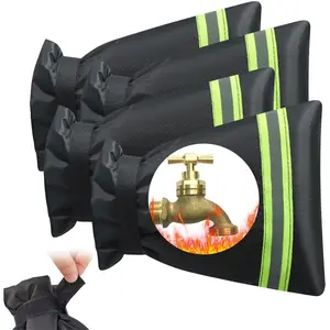 2/4PC Outdoor Faucet Covers for Winter, 9.8" x 6.3" Freeze-Proof Insulated Spigot Cover, Waterproof Hose Bib Covers for Outside Taps, Heavy-Duty Winterizing Protection for Garden Yard & Patio