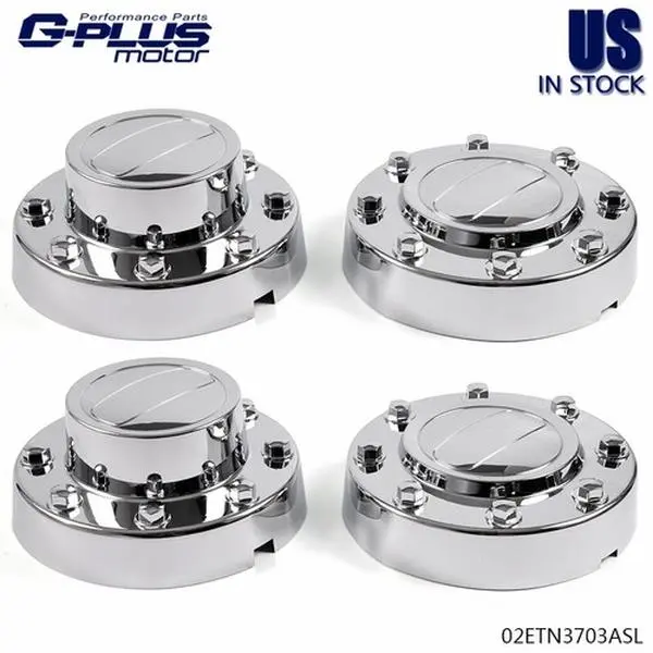 G-PLUS New Wheel Center Caps Kit, Car Accessory, Front/Rear Set of 4 for 2011-2018 Dodge Ram 3500 1-Ton Dually Alcoa Alloy Wheels
