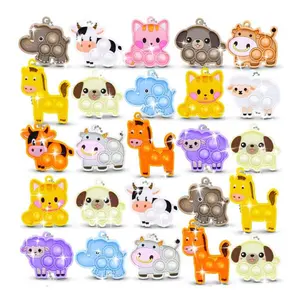 Christmas Gift 30PCS Kids Party Favors Fidget Toys Bulk – Mini Pop Keychains, Stress Relief Toys, Birthday Goodie Bag Stuffers, Classroom Prizes, Carnival & Treasure Box Rewards for Toddlers