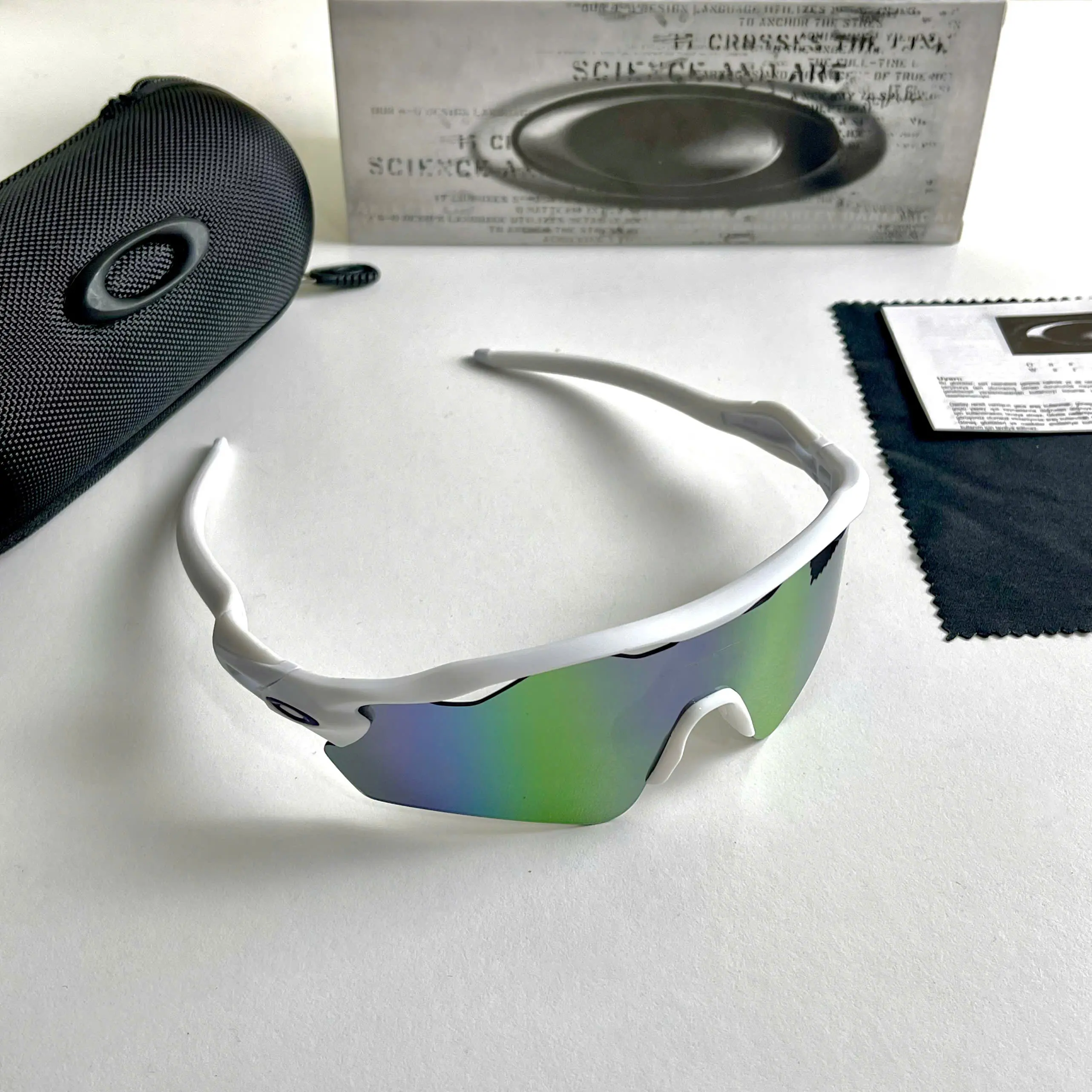 Oakley Cycling Sunglasses, Lightweight Wraparound Sport Eyewear with UV400 Protection for Men’s Outdoor Activities