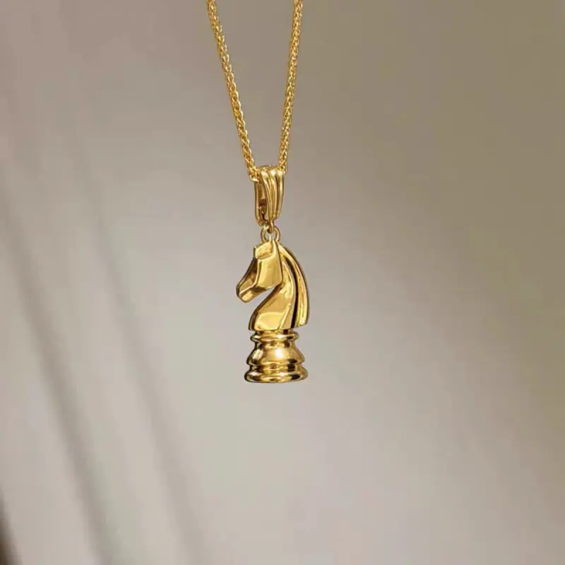 Gold color - Knight's Horse Necklace