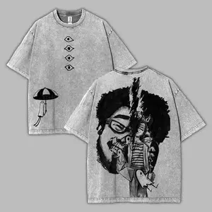 3 Design Goodnight Punpun Anime Double Printed Lightweight Acid Washed Tee, Oyasumi Punpun Shirt, Horror Manga, Religious Gothic Art Tee, anime lover, anime merch Casual Cotton vintage anime streetwear