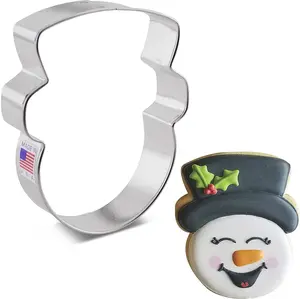 Flour Box Snowman Head Cookie Cutter 3 7/8"