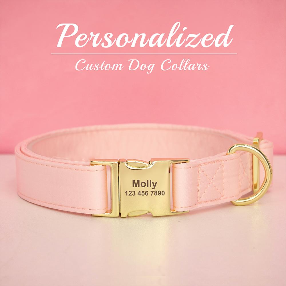 Engraved Dog Pet Collar Custom Puppy Kitten ID Tag Accessories Collar Personalized Nameplate Collars For Dogs Cats Chiens XS-L