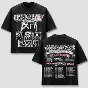 $uicideboy$ Grey Day T-Shirt, "G59" North American Tour 2026 Tee, Shakewell Plugg Retro 90s Bootleg Graphic, Vintage Acid Washed Hip Hop Concert Heavyweight Cotton Wear, Grey Day Family Fan Gear Unisex Oversized