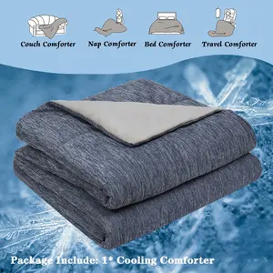 Cooling Comforter King Size, Absorbs Heat Cooling Blanket for Hot Sleepers, Soft Lightweight Q-Max>0.4 Summer Silky Comforter for Night Sweats to Keep Cool Super Fluffy Duvet Duvet Insert for Bed, Couch, Travel, Camping, All Seasons blankets