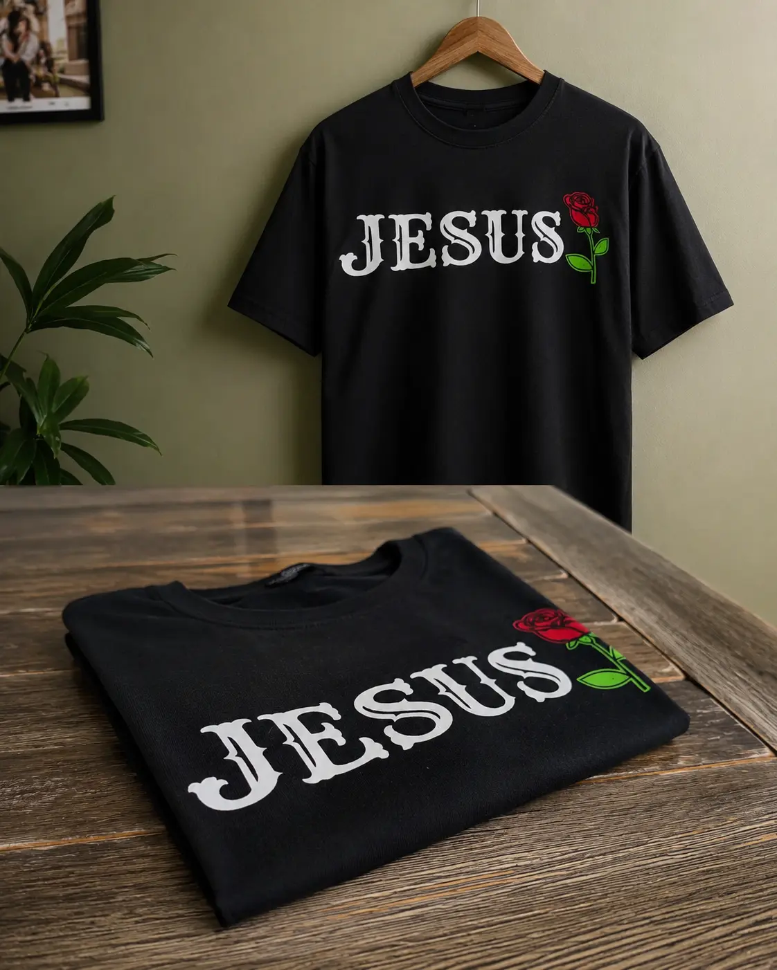 JESUS ROSE CLASSIC T-SHIRT