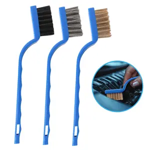 Car Wheel Tire Brush Set, Engine Cleaning Brush Kit, Long Wheel Brush, Short Handle Tire Brush, Detail Brush Set, Steel Wire Brushes