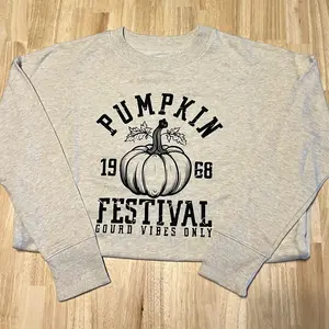 Pullover Hoodie Long Sleeve Tops Sweatshirt cream colored women’s crewneck hallowed Halloween sweatshi Ty