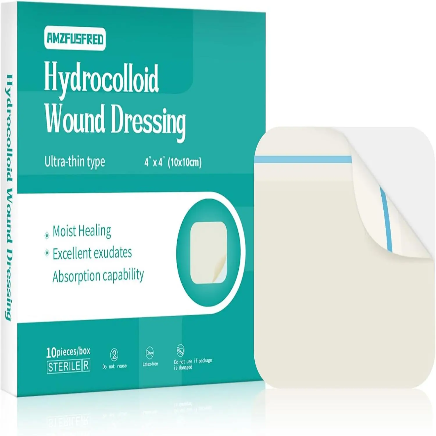Amzfusfred Hydrocolloid Bandages Wound Dressing Hydrocolloid Dressing  Bandages 4x4 Inch Waterproof Wound Care Pads Hydrocolloid Patch Bandage  Adhesive Gel Cushioning Promotes Faster Healing - TikTok Shop
