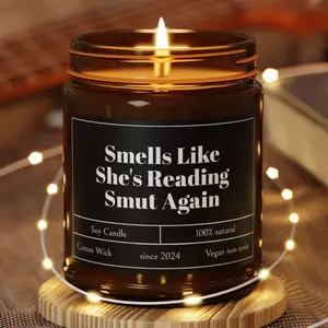 Smells Like Shes Reading Smut Candle, Reading Smut, Smutty Books Candle, Spicy Books Gift Candle, Romance Reader Candle Scented Soy Candle