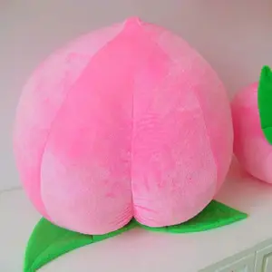 New Pink Peach Plush Toys Fruit Pillow Home Decorate Doll Birthday Gift