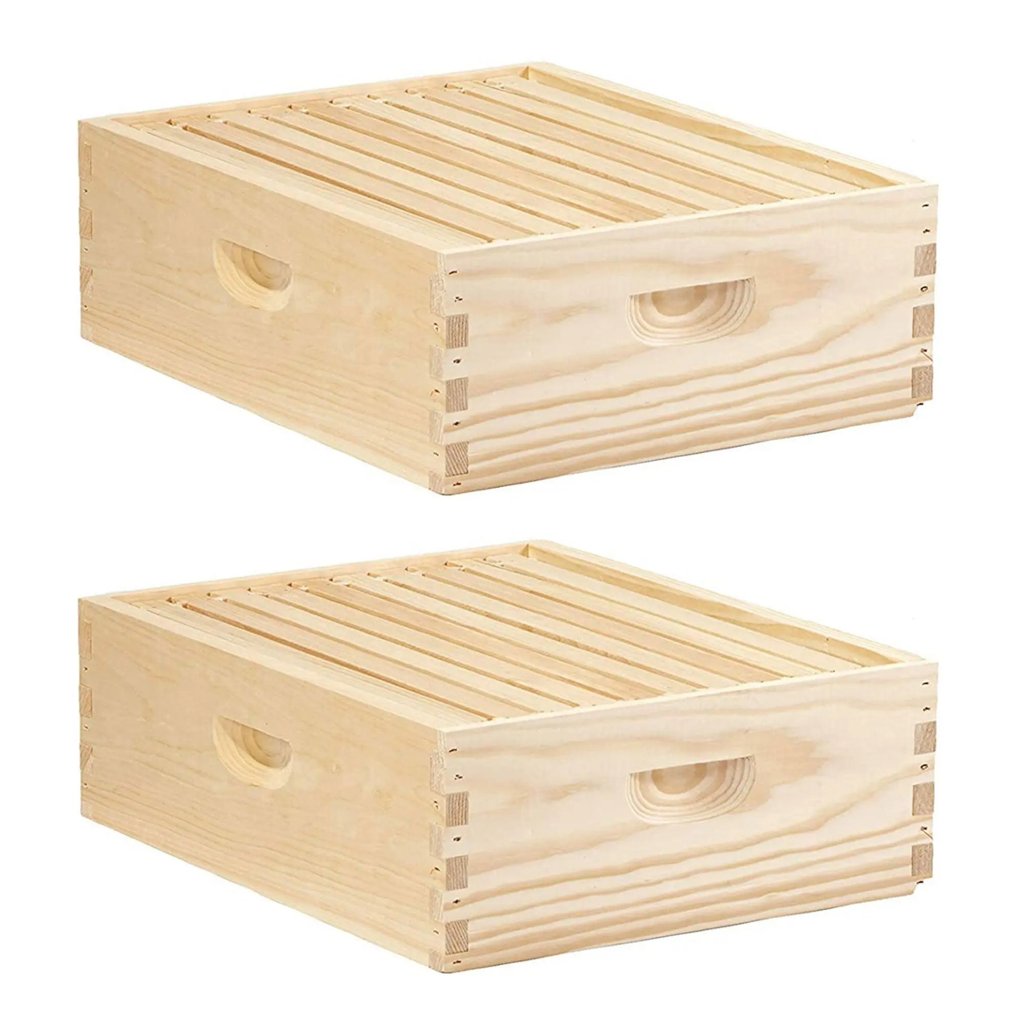 Little Giant 10 Frame Medium Honey Super Beehive Brood Body Wood Box (2 Pack) Little Giant 10 Frame Medium Honey Super Beehive Brood Body Wood Box (2 Pack)