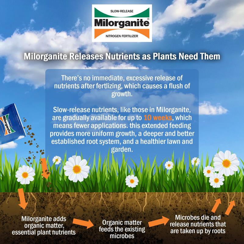 Milorganite All-Purpose Eco-Friendly Slow-Release Nitrogen Fertilizer 6-4-0, 5lb
