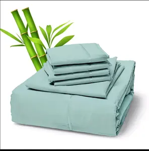 6 Piece Premium Bamboo Sheet Set with Deep Pockets 50 Colors 2200 Count Soft and Durable for Comfortable Nights Plain Design