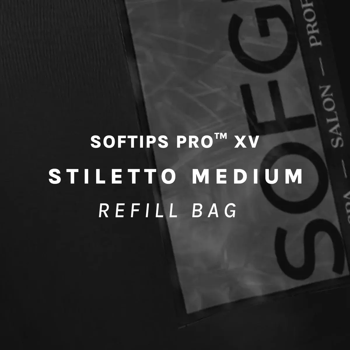 SOFGEL Soft Gel Nail Extension Tips - Medium Stiletto Shape, Standard Fit, 50-Piece Refill Pouch