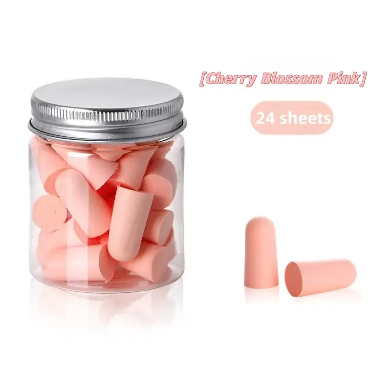 24pcs Noise-Blocking Ear Plugs, Soft Comfortable Fit, Slow Rebound Sponge Texture, Long Wear Without Pain, Unisex Silent Ear Plugs