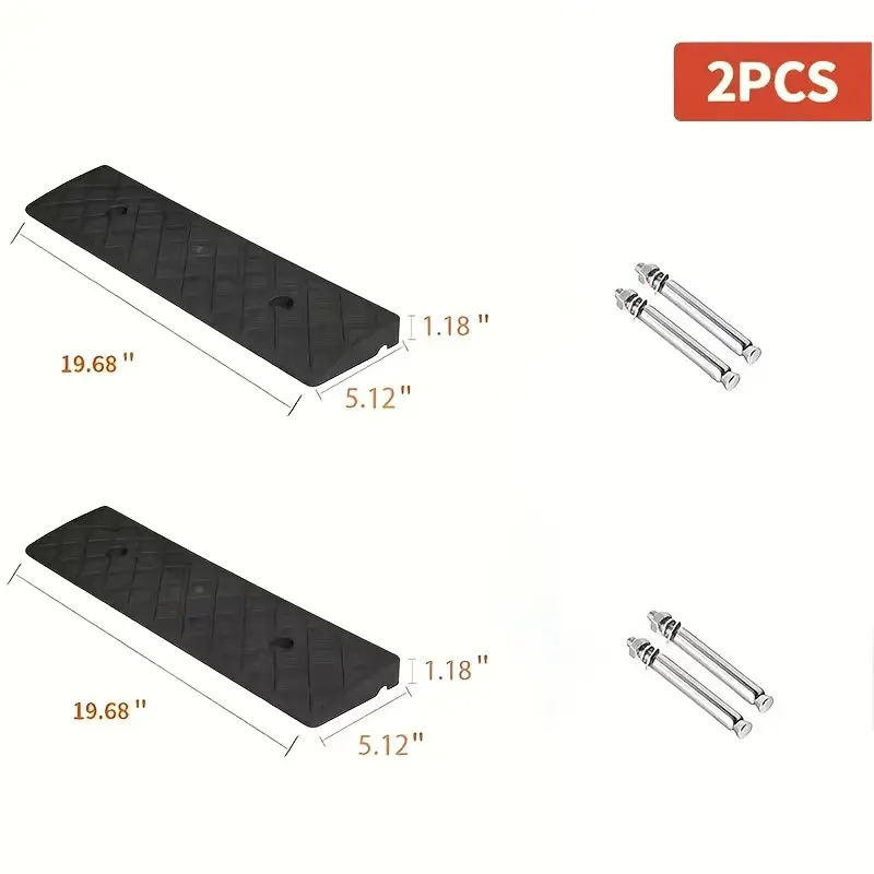 Black 2-piece 1.18-inch ramp
