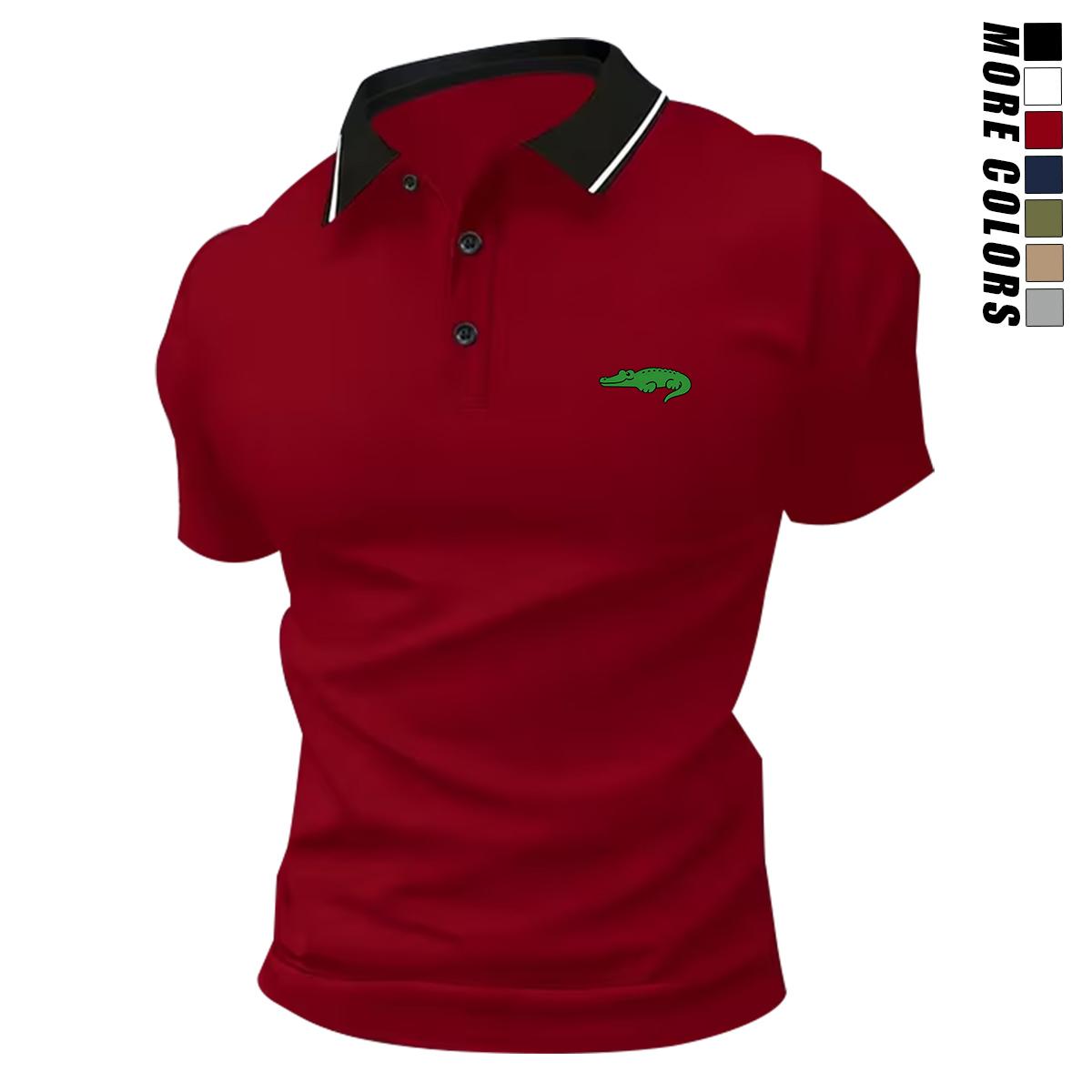 4-pack men’s summer tops with animal print patterns, button placket and collar; polyester polo shirts that are machine washable, comfortable and stretchy—suitable for golf, everyday casual wear, fishing, and camping.,back to school,back to school shopping