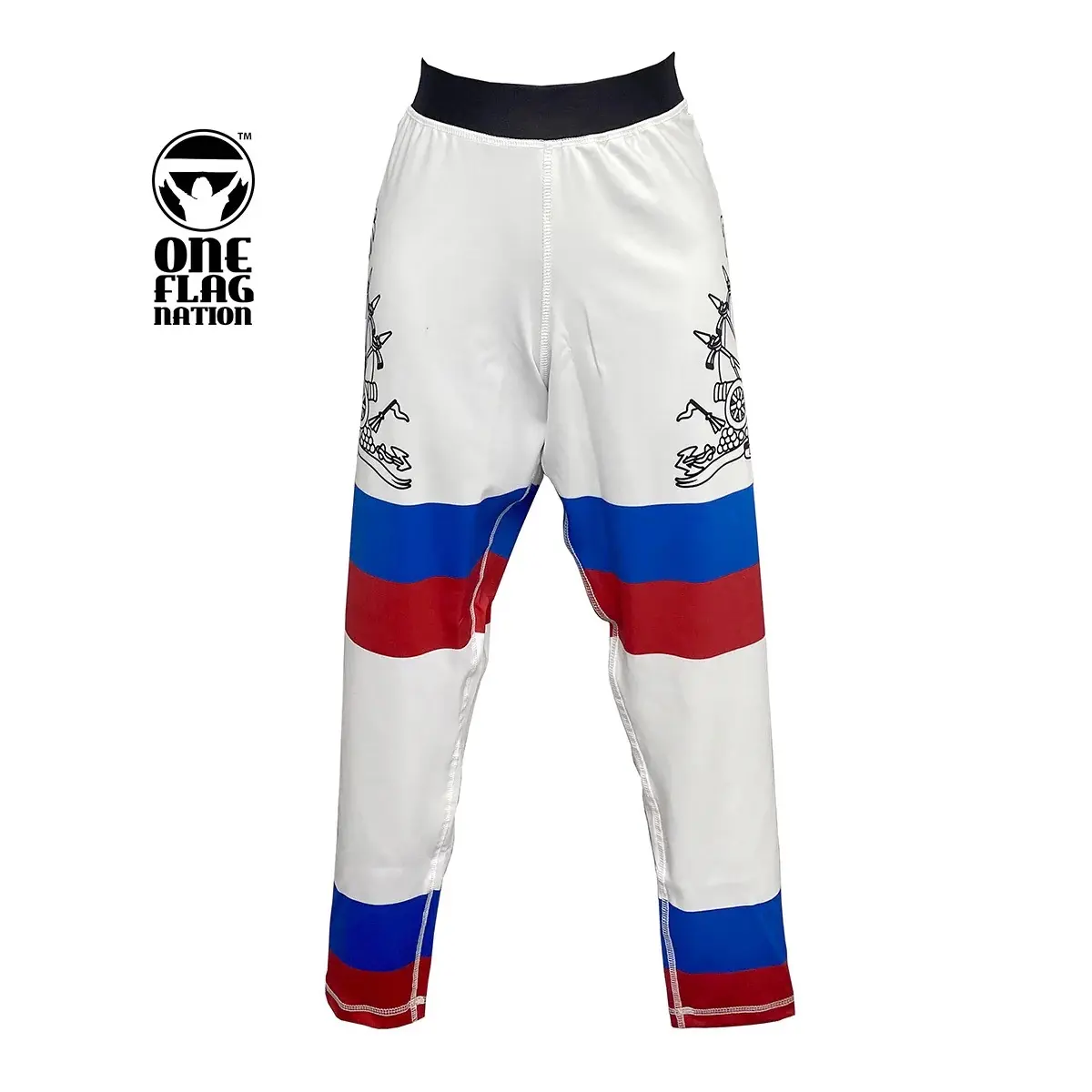 Haitian Flag Red & Blue Leggings with Haiti Coat of Arms for Women's Everyday Wear Womenswear Bottoms