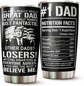 Dad Tumbler 20oz 30oz, Funny Fathers Day Gift, Birthday Gift, Christmas Gift for Dad, Xmas Gift for Dad from Daughter Son, Best Dad Ever Coffee Mug, Stainless Steel Travel Cup for Men Husband Grandpa