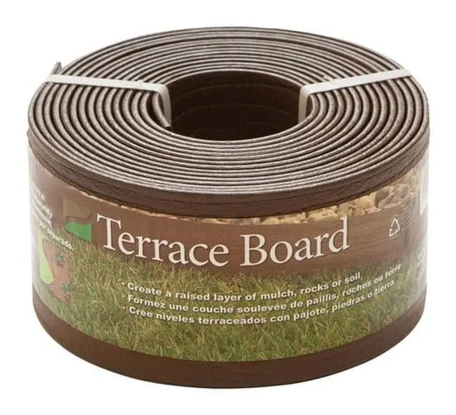 Master Mark 94440 Terrace 4 in. x 40 ft. Black Board Landscape Edging