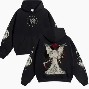 Sleep Token Unisex T-Shirts, Crewneck Sweatshirts & Pullover Hoodie For Autumn Winter Thick Warm Sleep Symbol Fan Style Retro Print Versatile For Ins Street Style Couples Outfits Top Choice For Boyfriend Gift Fabric Menswear Casual Fit FGD
