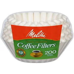 Melitta 8-12 Cups White Basket Coffee Filters, 200 Ct