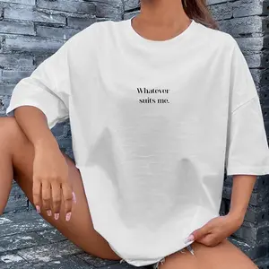 Whatever Suits Me T-Shirt – Bold Front Text Tee on White Soft Cotton, Minimalist Unisex Statement Shirt, Confident Streetwear Style, Clean Center Print Daily Fit, Effortless Attitude Top