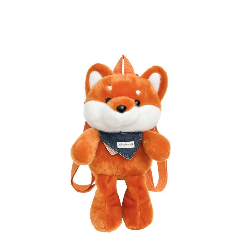 Cute Plush Animal Backpack Pillow 2-in-1 Soft Stuffed Toy Bag Kawaii Cartoon young person Gift