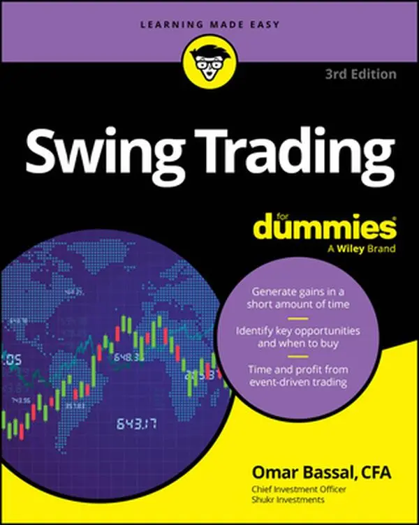 Swing Trading for Dummies - Omar Bassal, English Tutorial Paperback Book with Risk Management & Technical Analysis Guidance