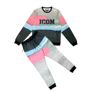 ICON EMBROIDERED POLY JERSEY JOGGER SET