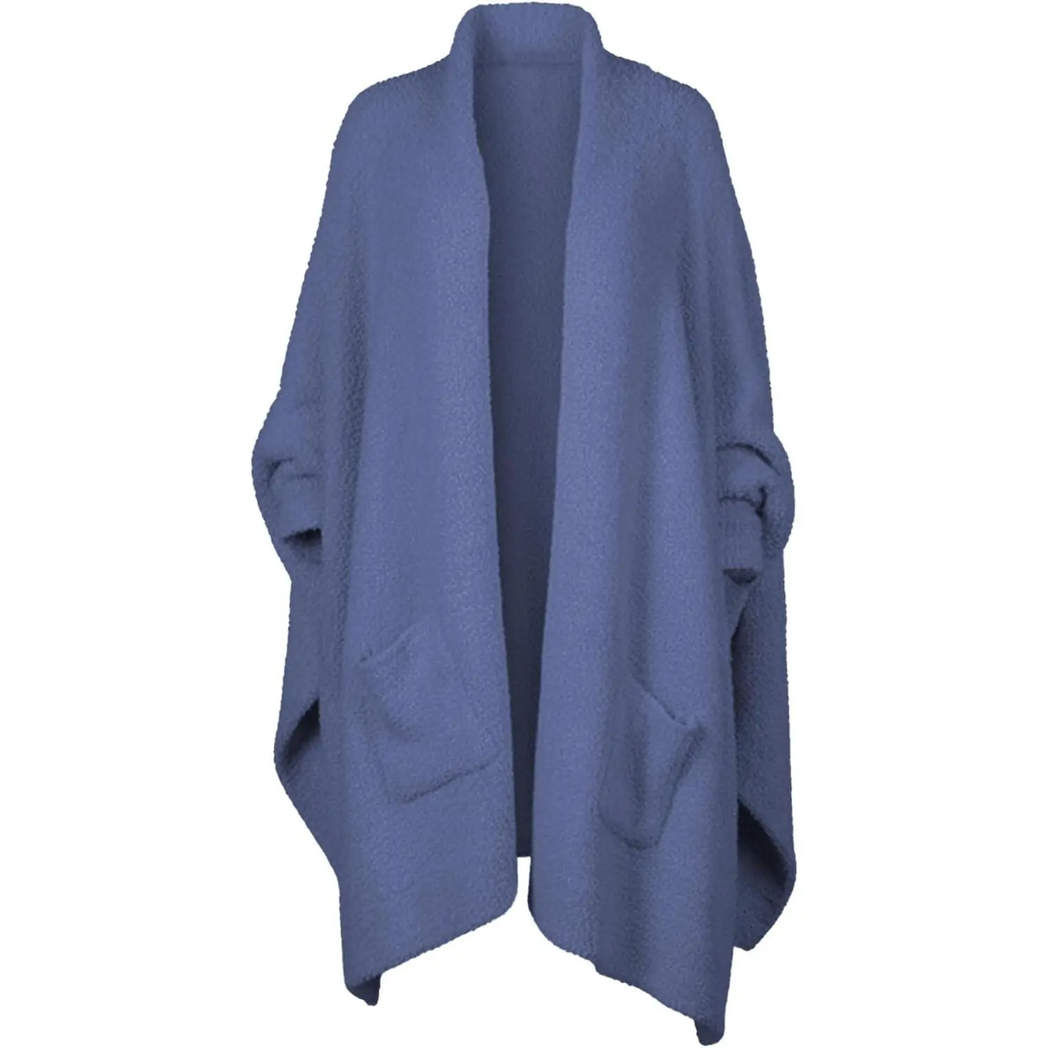 Wearable Blanket Sherpa Poncho  Office Work Warm Cozy Shawl TV Throw Blankets, Plush Cape Wrap for Adults