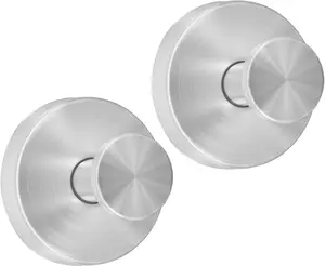 Stainless steel suction cup hooks, heavy-duty removable adhesive wall hooks, suitable for bathrooms, kitchens, and shower rooms, waterproof and rustproof, 2-pack.