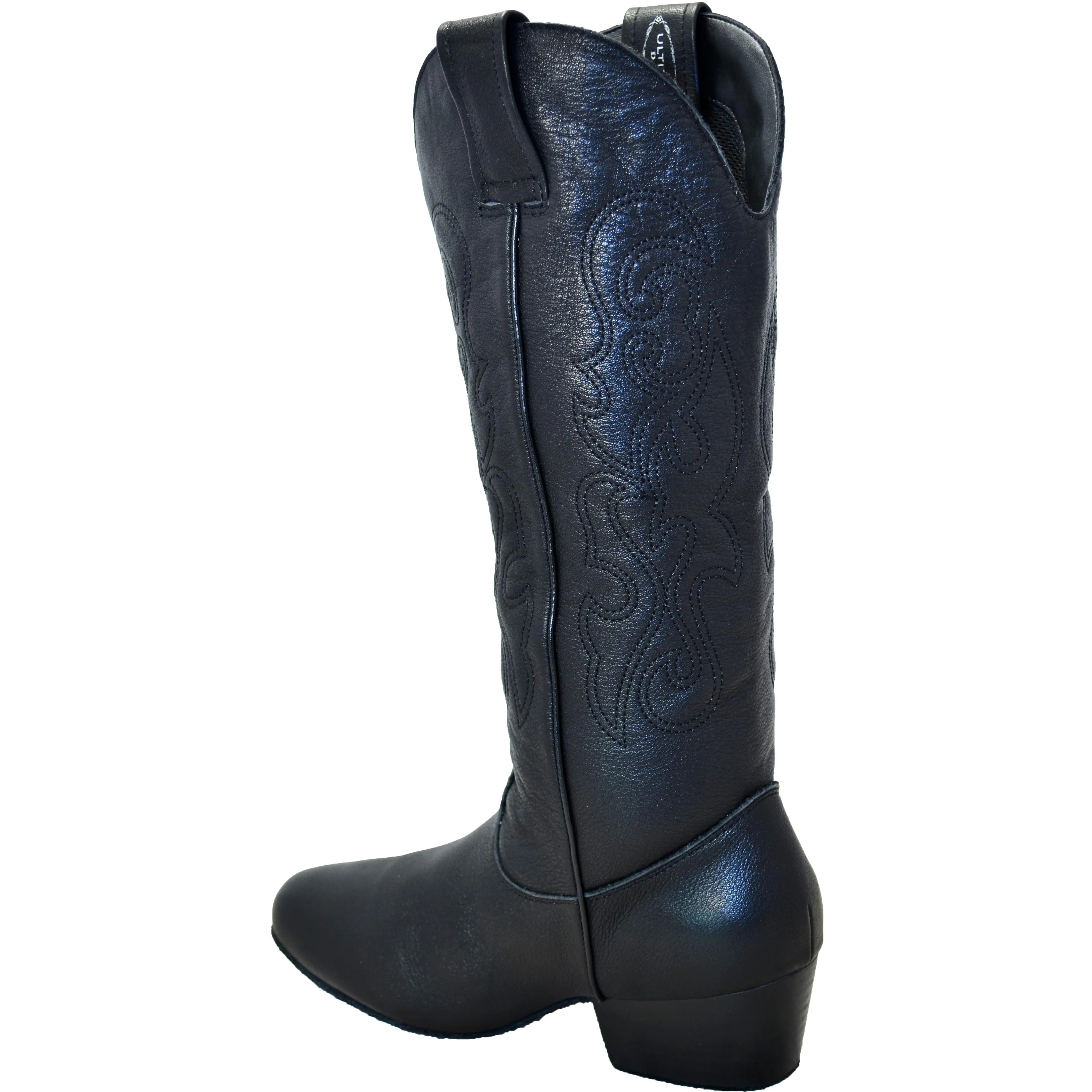 Ultimate - Women's Country Dance Boot - Black Leather - Pro - No Zipper