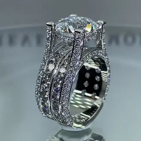 Exquisite Round Birthstone Ring - Ideal for Bridal Engagement, Wedding & Anniversary - High-Quality Jewelry for Stylish Women - Perfect for Daily Casual Wear & Holiday Gifting