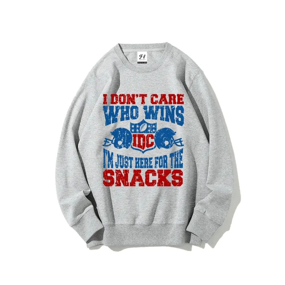 Unisex Crewneck Sweatshirt, Funny Snacks Graphic Pullover, Soft Cotton Fabric, Casual Relaxed Fit, Everyday Essential Apparel