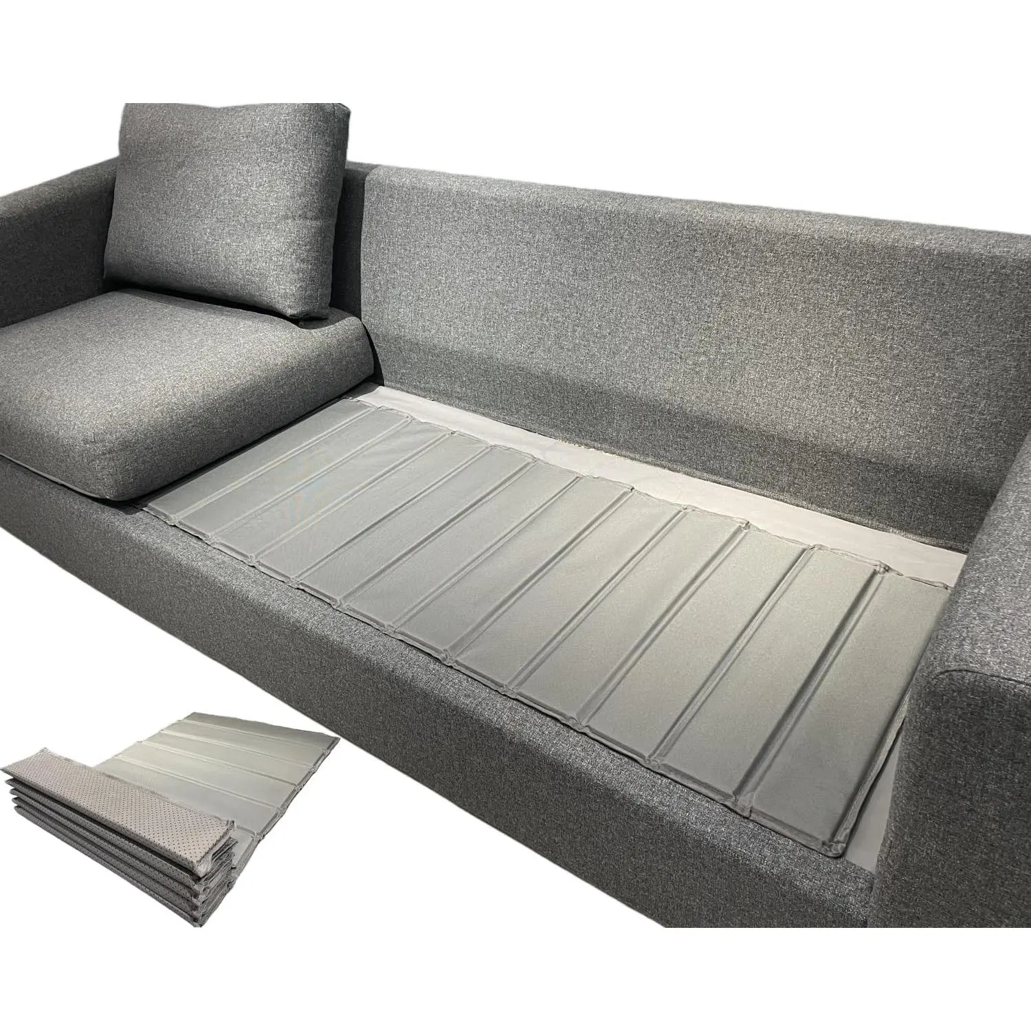 Heavy Duty Couch Support Board for Sagging Seat, 0.5" Thick Plywood Sofa Cushion Support for Sagging Couch, 70 x 21.5 Inch  Insert for 3-Seater or Loveseat, 500 lbs Capacity, Non-Slip, Grey