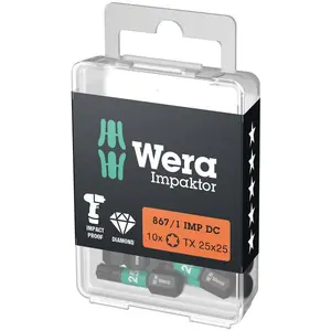 WERA 05057623001 867/1 IMP DC TX 15 X 25 MM TORX-BITS, IMPACT (1 PACK = 10 PCS)
